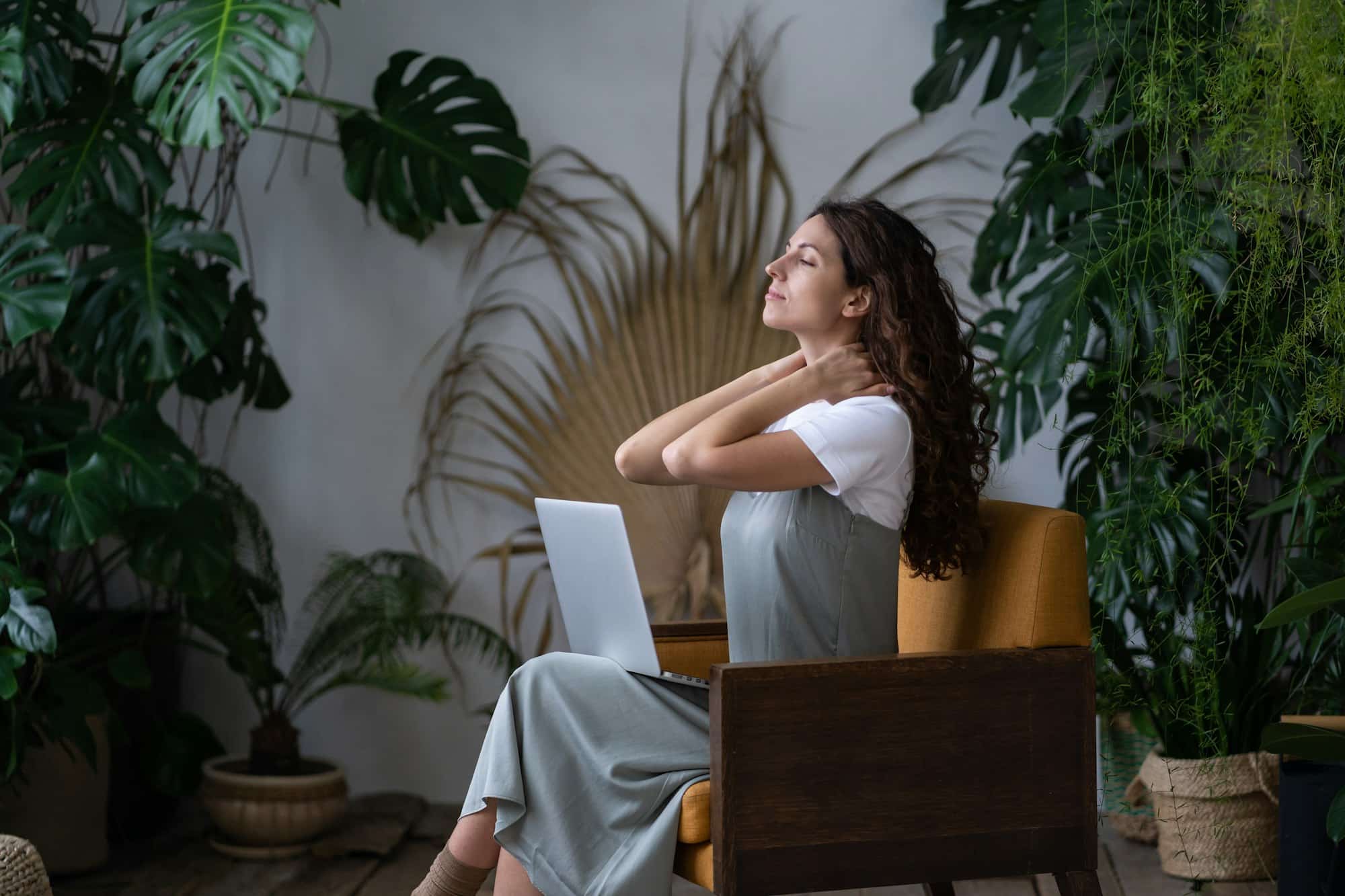 Feel Relief from your headache and migraine pain Girl experiencing headache relief